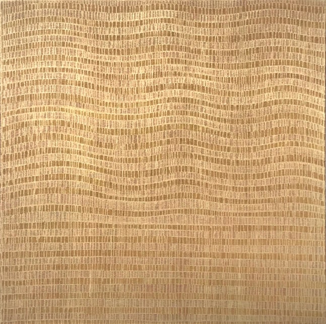 l.g.l.g. (gold), 2020, 120 x 120 cm, 47 1_4 x 47 1_4_, acrylic on linen