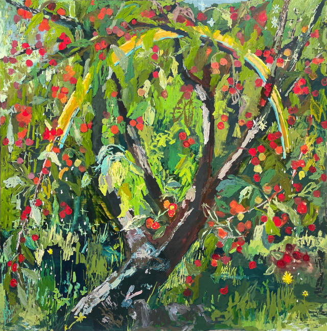 Crabapples, 2023

Oil on wood panel

40.25h x 40.25w in