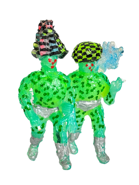 Aaron Nemec

Aliens with Hats, 2025

Hot glue and enamel

4.50h x 3.50w x 2d in