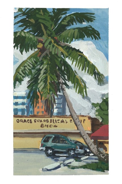 Grace Evangelical Palm, 2021

Gouache on paper, 9h x 6w