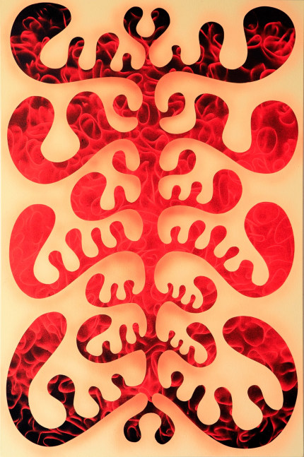 Sciatica,&amp;nbsp;2021

Acrylic and spray paint on canvas

36h x 24w in