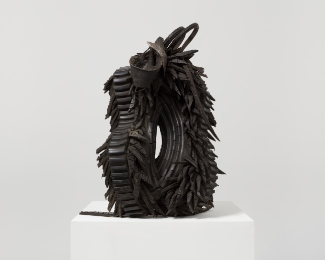 Chakaia Booker
Institutional Fantasies, 2005

rubber tire and wood, unique

38 x 30 x 18 in. / 96.5&amp;nbsp;x 76.2 x 45.7 cm
