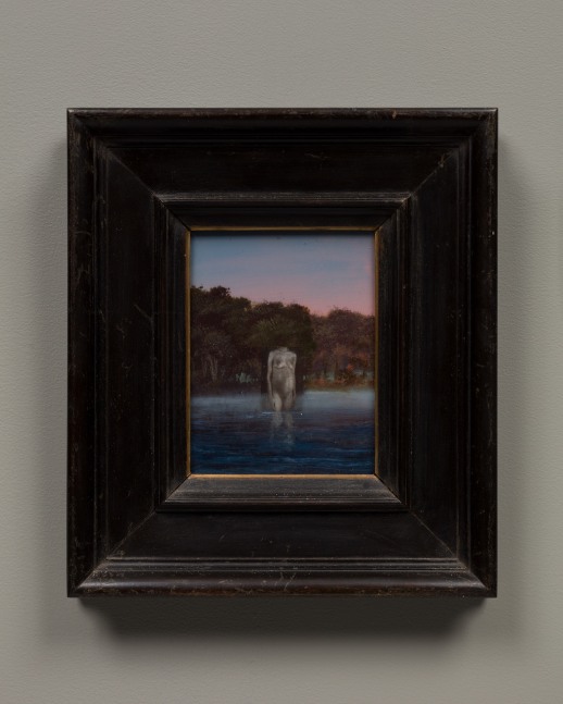 Lady of Shalott, Autumn Afternoon (Mass MoCA #278-A), 2021
polished mixed media on panel
7 x 5 1/2 in. / 17.8 x 14 cm
framed: 13 1/2 x 12 x 1 3/4 in. /&amp;nbsp;34.3 x 30.5 x 4.4 cm
