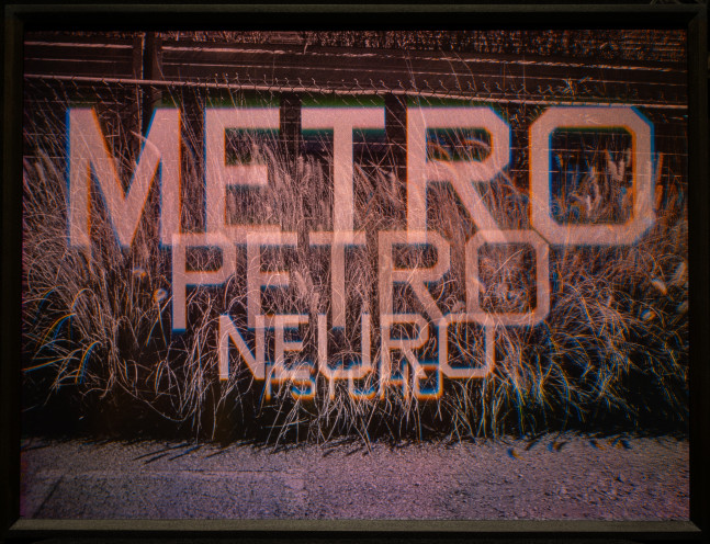 Image of Ed Ruscha's work Metro, Petro, Neuro, Psycho, 2022