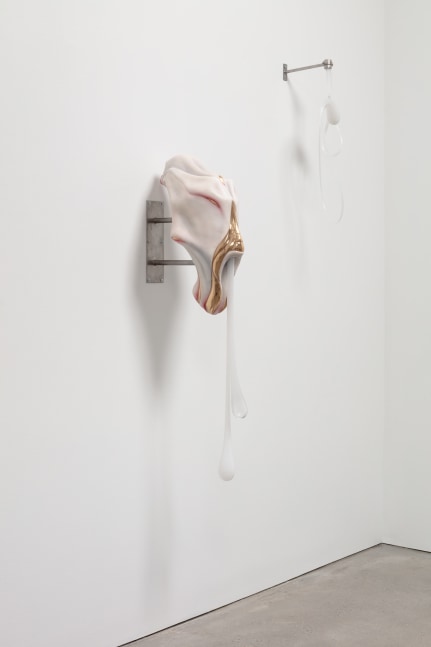 Ivana Ba&amp;scaron;ić
I too had thousands of blinking cilia, while my belly, new and made for the ground was being reborn | Position III (#2), 2020

wax, bronze, breath, blown glass, oil paint, stainless steel, pressure
50 x 12 x 16&amp;nbsp;in. /&amp;nbsp;127 x 30.5 x 40.6&amp;nbsp;cm