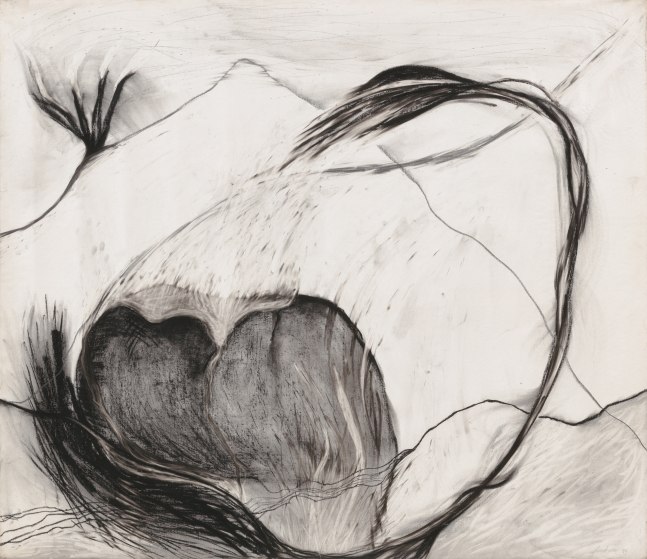 Antiguo luto/Ancient Mourning, 1993
charcoal, graphite, and pastel on canvas
50 1/2 x 58 1/2 in. / 128.3 x 148.6 cm