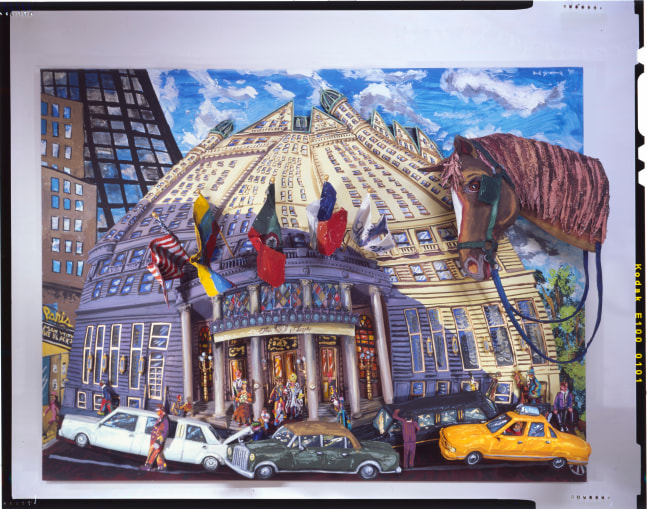 The Plaza, 1995
acrylic on a mixed media construction
69 1/2 x 91 1/4 x 18 in. / 176.5 x 231.8 x 45.7&amp;nbsp;cm