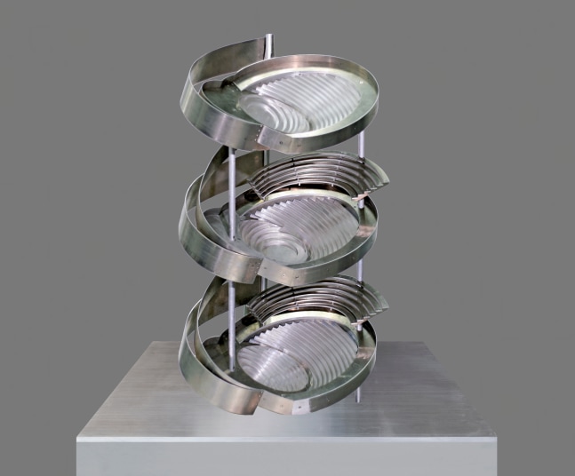 three-tier aluminum sculpture by Alice Aycock