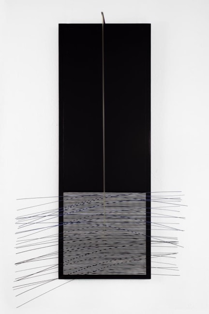 Jes&amp;uacute;s Rafael Soto

Noir Vertical No. 2, 1968

painted wood, wire, and nylon, unique

61 x 22 x 17 in. / 156.8 x 55.9 x 44.5 cm