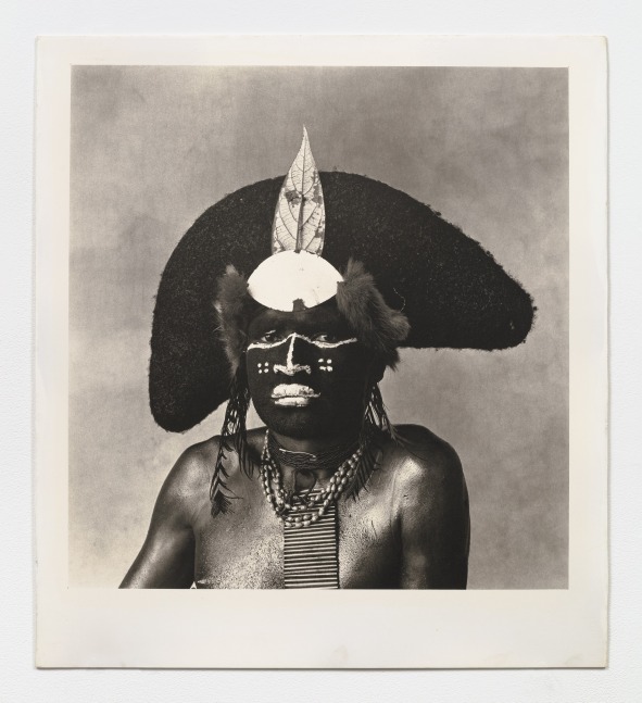 Black and white portrait of an Enga Warrior.