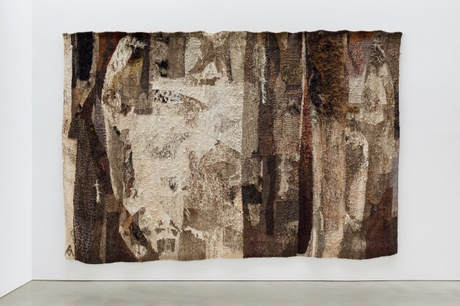 Monochromatic brown textile by Magdalena Abakanowicz
