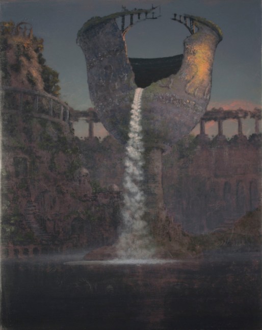 Stephen Hannock work depicting Titan's Goblet leaking water.