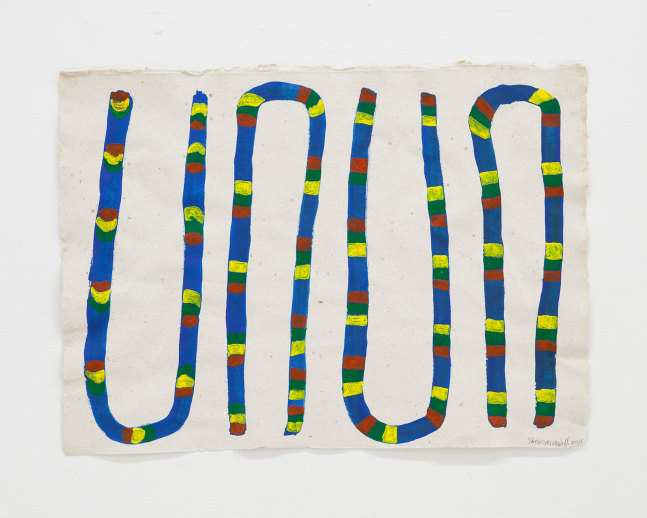Hiputu no uhuti/Spirit of a Snake, 2022

acrylic on cotton paper

14 1/2 x 19 5/8 in. / 37 x 50 cm
