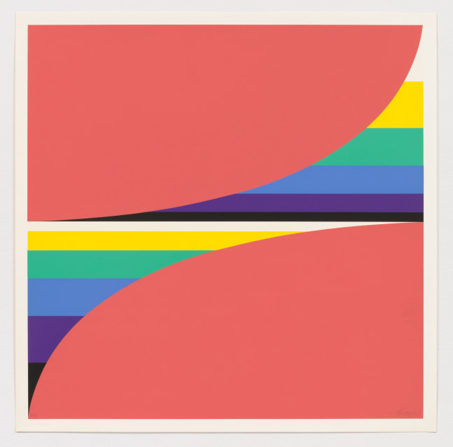 Herbert Bayer

Two Curves from Colored Progressions (Red), 1975
screenprint, ed. of 50
32 x 32 in. / 81.3 x 81.3 cm