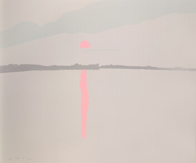 Sunset: Lake Wesserunsett I, 1972

screenprint, edition of 60

30 x 36 in. / 76.2 x 91.4 cm