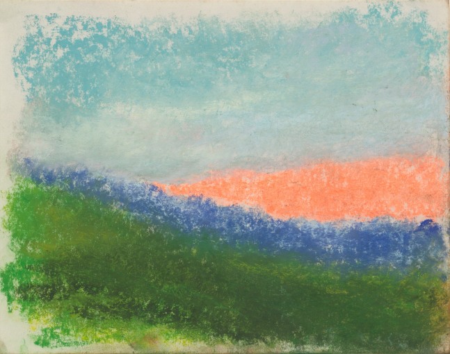 Wolf Kahn

Sun on the Far Hills, 2017

Pastel on paper

9h x 12w in

&amp;nbsp;