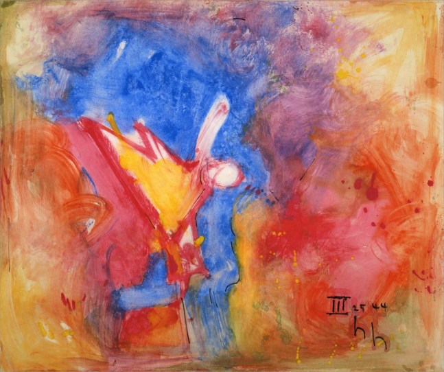 Hans Hofmann
Pink and Blue, 1944
Watercolor on paperboard mounted on panel, 22 x 25 3/4 inches, 55.9 x 65.4 cm