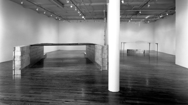 Installation view, Robert Grosvenor, Paula Cooper Gallery, 155 Wooster Street, New York, April 5 - May 4, 1991. © Robert Grosvenor. Courtesy Paula Cooper Gallery, New York. Photo: Andrew Moore