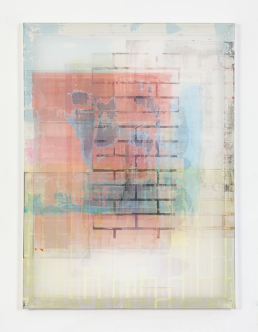 Kelley Walker Screen to Screen 40 x 54_10, 2015 acrylic ink on silkscreen on aluminum frame 54 x 40 in. (137.2 x 101.6 cm)