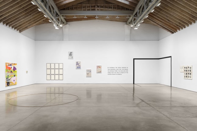 Installation view, Borderline: A Group Exhibition, Paula Cooper Gallery, New York, July 8 – August 8, 2025. Courtesy Paula Cooper Gallery, New York. Photo: Steven Probert