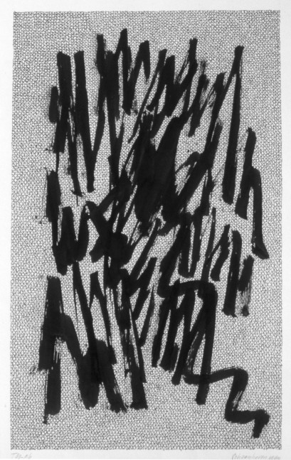 Jan J. Schoonhoven T 80-96, 1980 ink on paper 19 3/4 x 12 7/8 in. (49.37 x 12.87 cm) framed: 24 5/8 x 18 1/2 in. (62.5 x 47 cm)