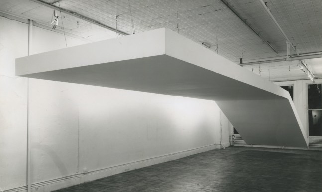 Installation view, Robert Grosvenor, Paula Cooper Gallery at 96-100 Prince Street, NY, New York, Feb. 8th to Mar. 4th, 1970. © Robert Grosvenor. Courtesy Paula Cooper Gallery NY. Photo: Dan Lenore