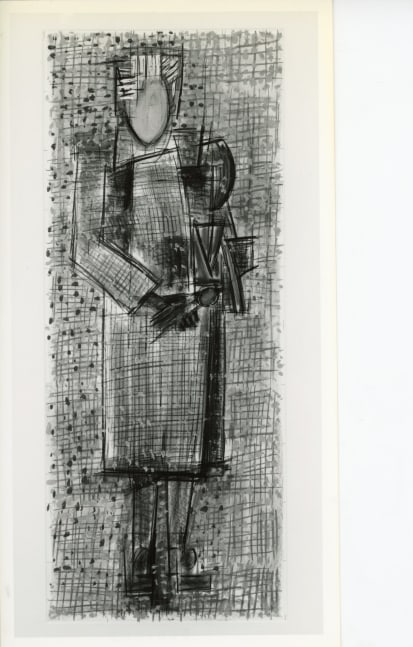 Michael Hurson "Portrait of Harriet Hurson" 1985 Pencil, conte crayon, pastel, and ink on paper 45 x 18 in.