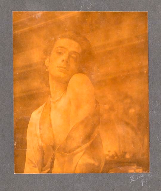 Arnie Zane "Untitled (Peter)" 1972 Gelatin silver print, toned bronze 5 3/4 x 4 3/4 in.