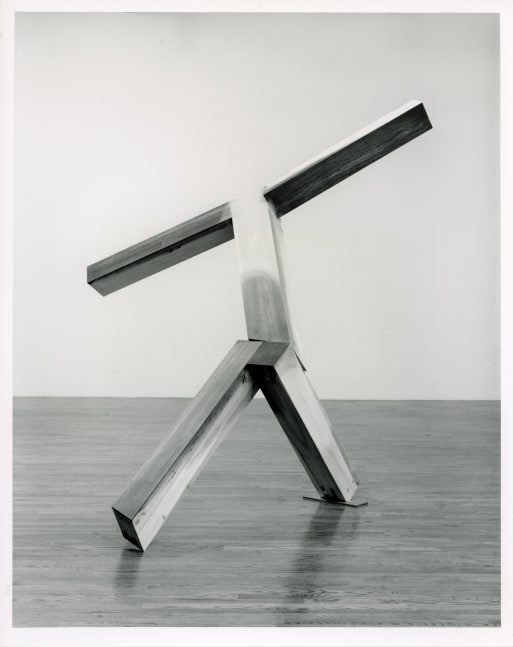 Joel Shapiro &quot;Untitled&quot; 1989-90 Wood, steel, oil paint 91&quot; x 84&quot; x 84&quot;