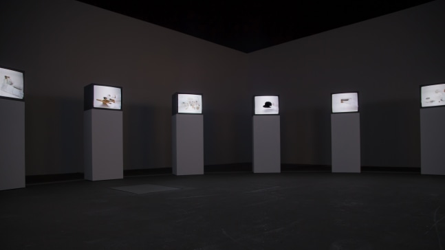 Installation view, Christian Marclay, Shake Rattle and Roll (Fluxmix), June 16 – 22, 2014