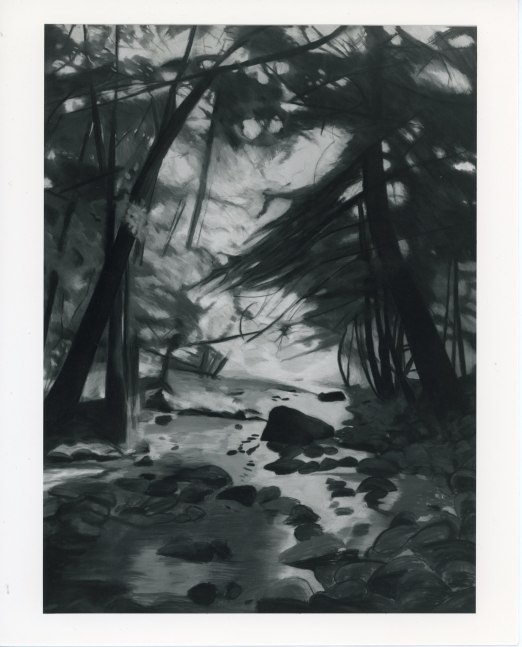 Jennifer Bartlett &quot;Up the Creek&quot; 1981-82 Pastel on paper; oil on oak frame 98 1/4&quot; x 74 1/2&quot;