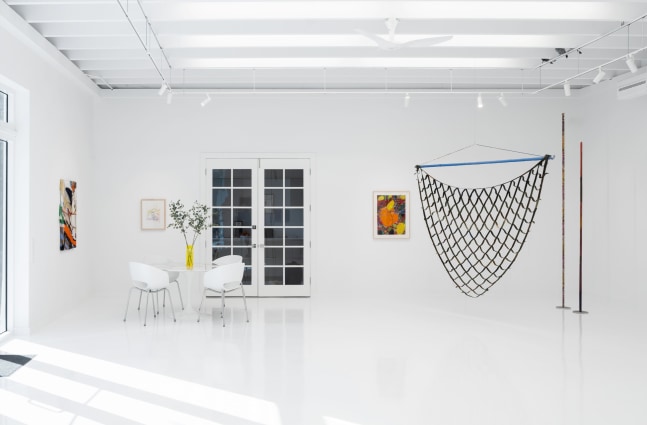 Installation view, FOUR PLAY: Eric N. Mack, Cynthia Hawkins, Alan Shields, Sol LeWitt, Paula Cooper Gallery, West Palm Beach, Florida, February 1 – March 2, 2025. Photo: Oriol Tarridas.