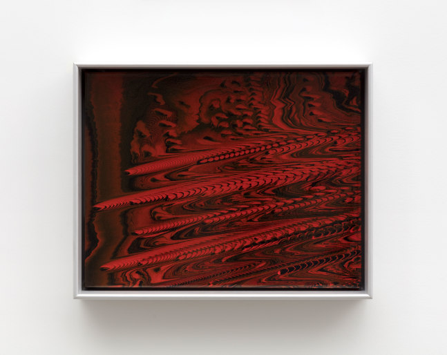 Tauba Auerbach Extended Object, 2018 acrylic on canvas in aluminum frame 14 x 18 in. (35.6 x 45.7 cm) frame: 15 1/4 x 19 1/4 x 3 1/2 in. (38.7 x 48.9 x 8.9 cm)