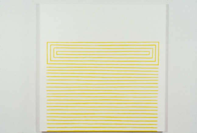 Dan Walsh &quot;Yellow Painting&quot; 1993 Acrylic on canvas 70&quot; x 70&quot;