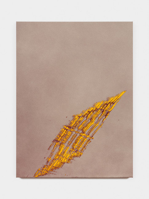 Tauba Auerbach Grain - Cantor Fret Strike, 2022 acrylic on canvas with wood stretcher 60 x 45 inches (152.4 x 114.3 cm)
