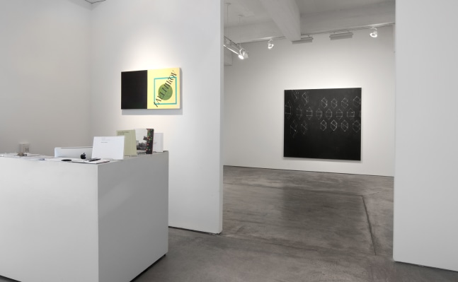 Installation view, Walid Raad and David Diao, September 22 – November 3, 2012