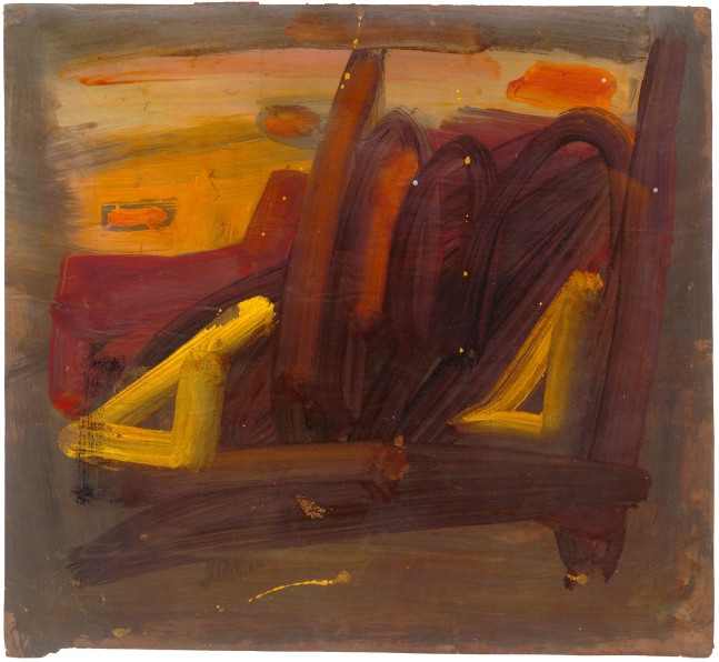 Jay Defeo, tempera on paper