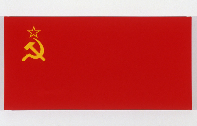 Jonathan Borofsky "USSR" 1988 Acrylic on canvas 30 x 60 in.