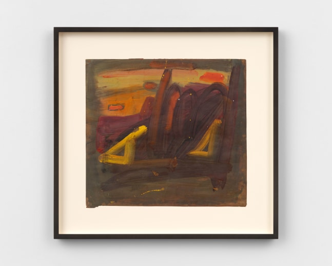 Jay DeFeo, Untitled (Florence), 1952, tempera on paper, 19 x 20 3/8 in. (48.3 x 51.8 cm) 