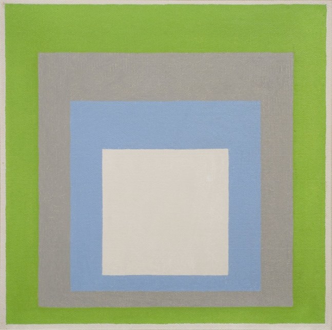 Josef Albers "Study to Homage to the Square: Vernal" 1957 Oil on masonite 17 7/8 x 18 7/8 in.