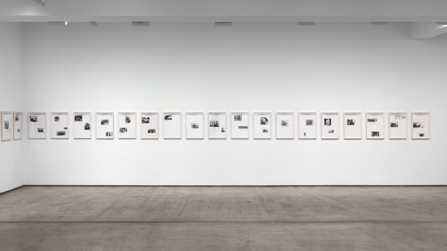 Installation view of Sarah Charlesworth: Modern History at Paula Cooper Gallery