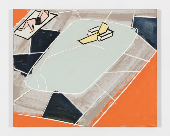 Michael Hurson Palm Springs Painting #6, 1971 oil and silkscreen on canvas 25 x 34 in. (63.5 x 86.4 cm)