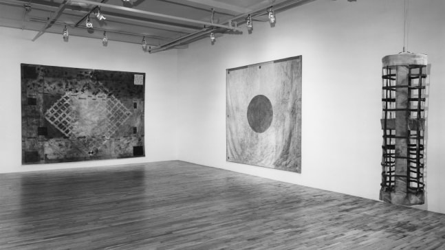 Installation view, Alan Shields, Paula Cooper Gallery, 155 Wooster Street, New York, April 3 - 30, 1982. © 2025 Alan Shields / Artists Rights Society (ARS), New York. Courtesy Paula Cooper Gallery, New York. Photo: Eeva Inkeri.