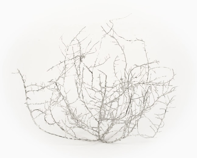 Liz Glynn Untitled (Tumbleweed XXIV), 2018 cast stainless steel 21 x 30 x 23 in. (53.3 x 76.2 x 58.4 cm)