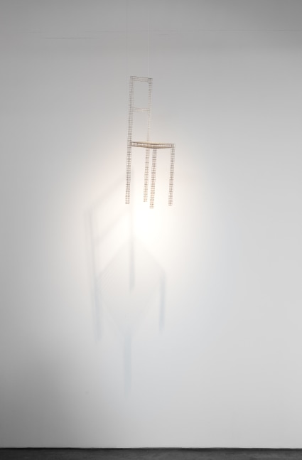 Robert Wilson Hanging Freud Chair, 1969 wire mesh 35 1/2 x 9 1/2 x 9 1/2 inches (90.2 x 24.1 x 24.1 cm) Edition of 12