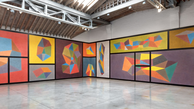 Installation view, Sol LeWitt, Wall Drawing #564, September 3 – October 12, 2013