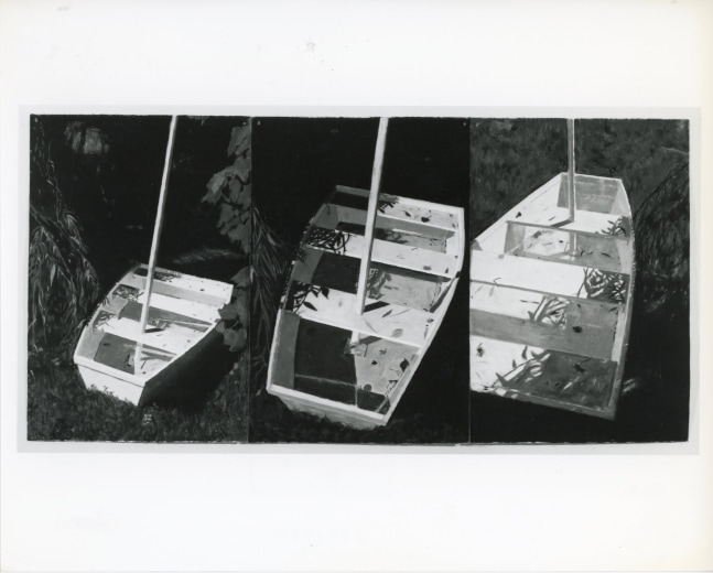 Jennifer Bartlett &quot;Old House Lane # 24&quot; 1986-87 Pastel on 3 sheets of paper 44&quot; x 90&quot;