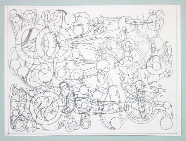 Atsuko Tanaka "Untitled" 1980 Pencil on paper 7 7/8 x 10 5/8 in.
