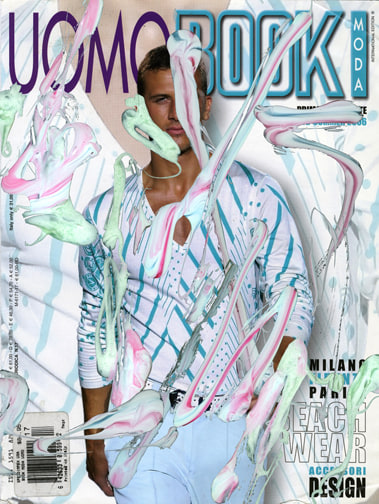 Kelley Walker "schema: Aquafresh plus Crest with Whitening Expressions (Uomo Book)" 2006 CD Rom; scanned image and toothpaste; digital print on archival paper dimension variable