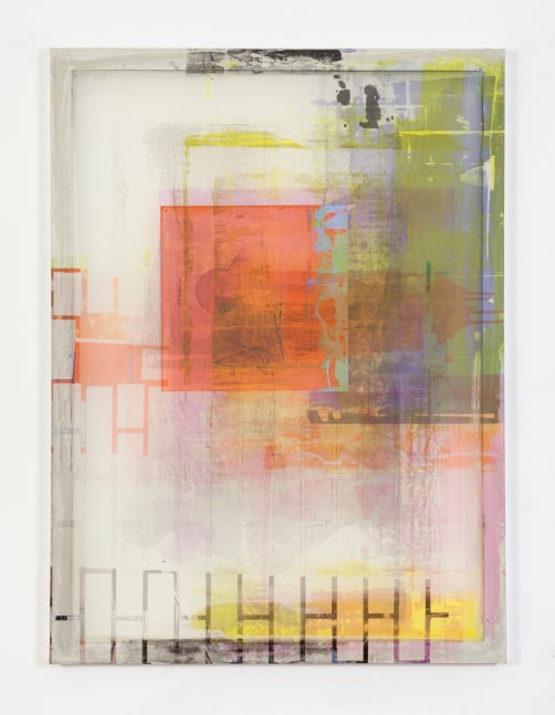 Kelley Walker Screen to Screen 40 x 54_09, 2015 acrylic ink on silkscreen on aluminum frame 54 x 40 in. (137.2 x 101.6 cm)